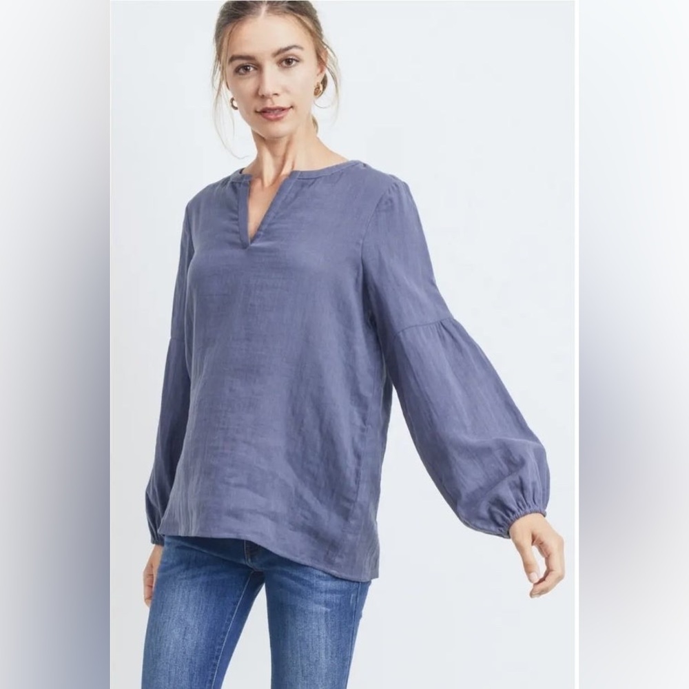 Blue Henley Top